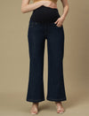 Maternity Blue Flare Bell Bottom Jeans