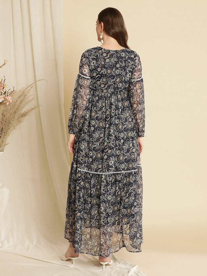 Maternity Blue Maxi Dress