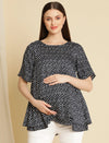 Maternity Blue Polka Top