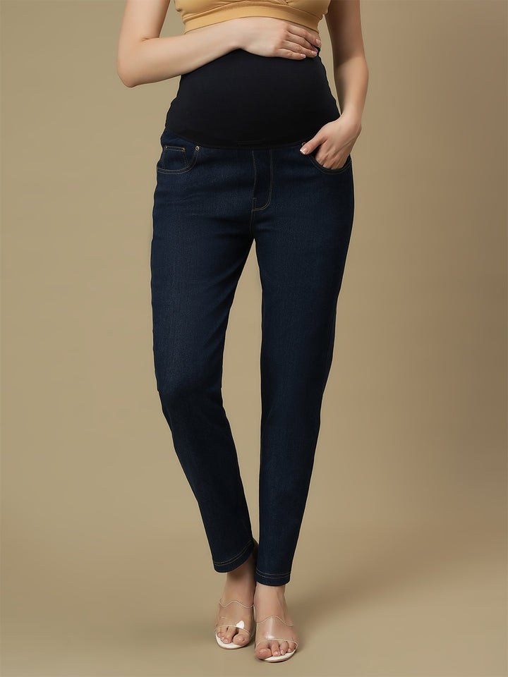 Maternity Blue Straight Leg Jeans