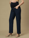 Maternity Blue Wide-leg Jeans