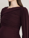 Maternity Draped Baby Shower Gown - Purple