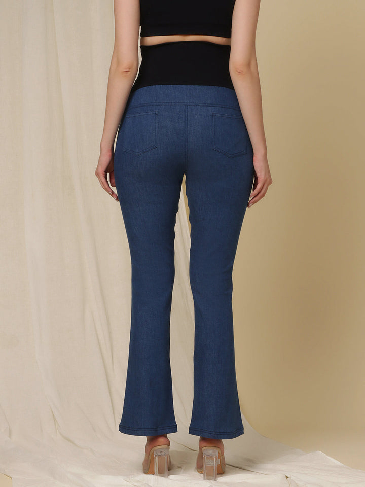 Maternity Bootcut Jeans- Denim Blue