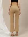 Ultra-Stretch Bootcut Maternity Pants- Beige