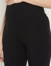 Maternity French Terry Bootcut Pants- Black