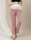 Ultra-Stretch Bootcut Maternity Pants- Pink
