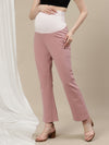 Ultra-Stretch Bootcut Maternity Pants- Pink