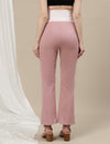 Ultra-Stretch Bootcut Maternity Pants- Pink