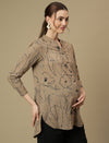 Maternity Button-Down Printed Shirt