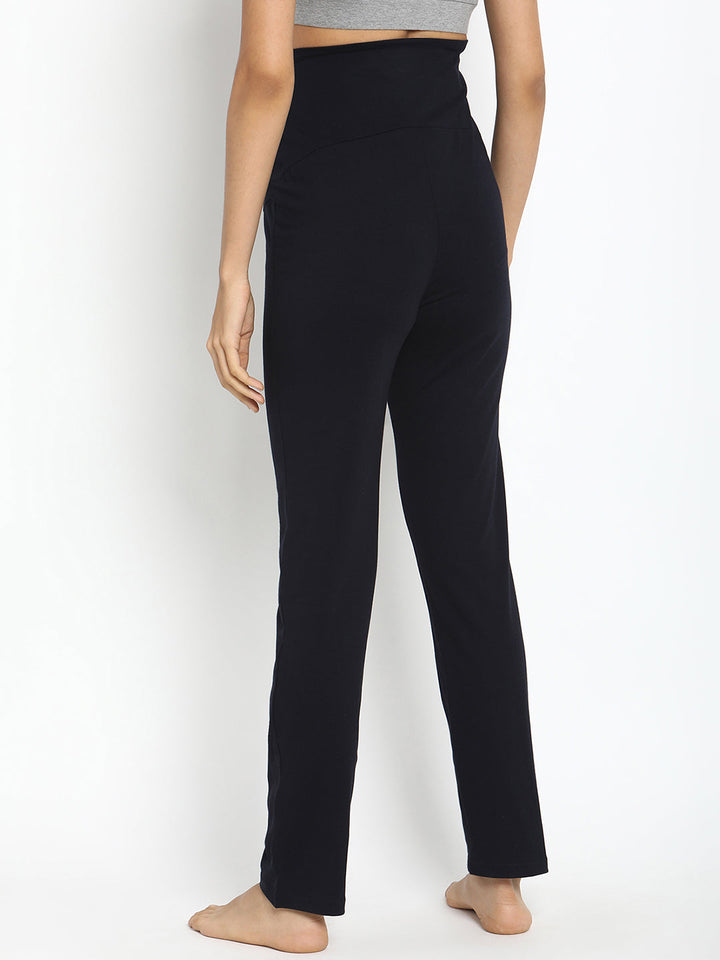 Maternity French Terry Ankle Pants- Navy Blue