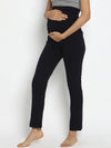 Maternity French Terry Ankle Pants- Navy Blue