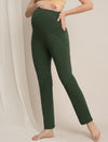 Maternity high-rise straight-leg pants- Green