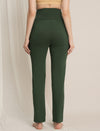 Maternity high-rise straight-leg pants- Green