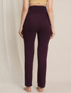 Maternity high-rise straight-leg pants- Purple
