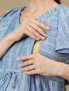 Maternity Comfy Blue Peplum Top