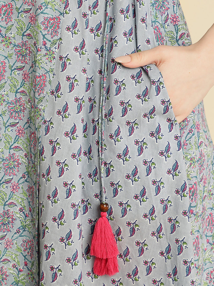Maternity Cotton Angrakha Kurta with Dupatta