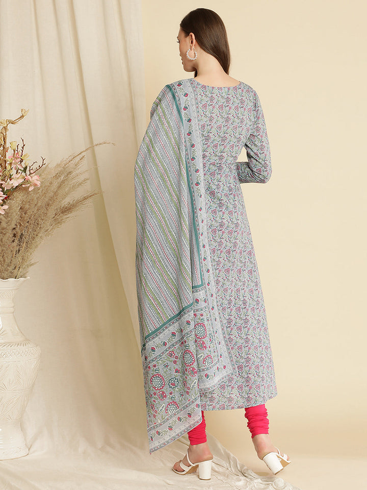 Maternity Cotton Angrakha Kurta with Dupatta