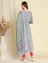 2pc. Maternity Nursing Floral Block Print Cotton Angrakha Kurta with Dupatta