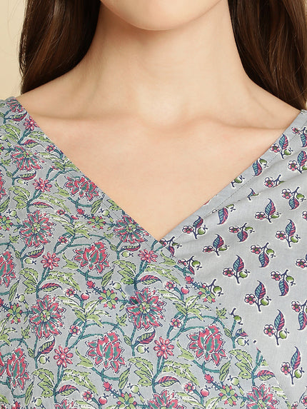 3pc. Maternity Cotton Angrakha Suit