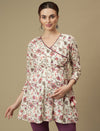 Maternity Cotton Angrakha Kurti with Leggings Co-ord Set