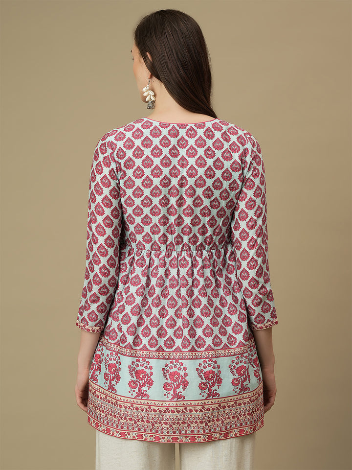 Maternity Cotton Angrakha Short Kurti Top