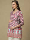 Maternity Cotton Angrakha Short Kurti Top