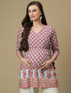 Maternity Cotton Angrakha Short Kurti Top