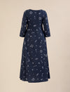 Maternity & Nursing Cotton Bandhani Navy Blue Anarkali Kurta