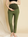 Maternity Cotton Formal Dress Pants- Green
