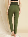 Maternity Cotton Formal Dress Pants- Green