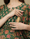 Maternity Cotton Green Kaftan Top