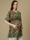 Maternity Cotton Green Kaftan Top
