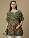 Maternity Cotton Green Kaftan Top