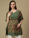 Maternity Cotton Green Kaftan Top