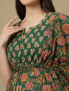 Maternity Cotton Green Kaftan Top