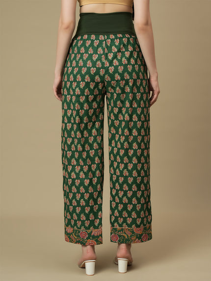 Maternity Cotton Kaftan Top with Wide-leg Pants Co-ord Set