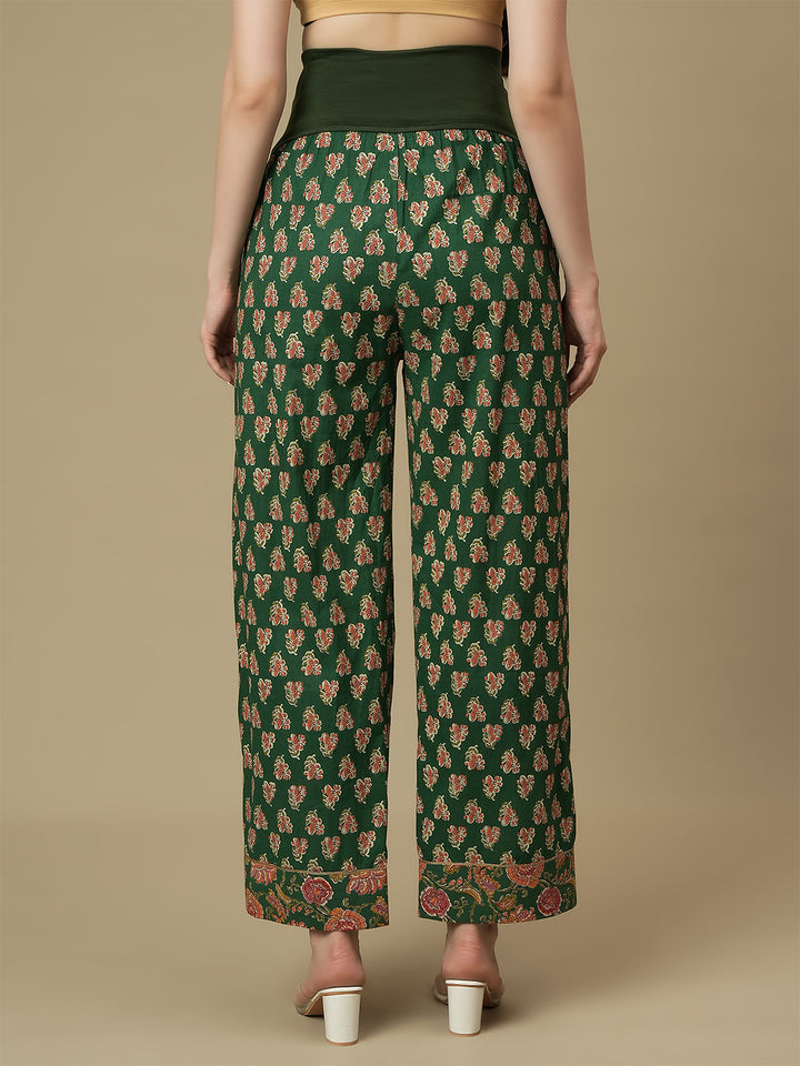 Maternity Cotton Kaftan Top with Wide-leg Pants Co-ord Set