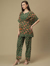 Maternity Cotton Kaftan Top with Wide-leg Pants Co-ord Set