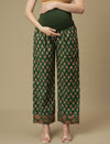 Maternity Cotton Kaftan Top with Wide-leg Pants Co-ord Set