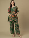 Maternity Cotton Kaftan Top with Wide-leg Pants Co-ord Set