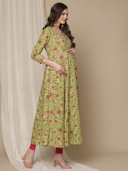 Cotton Maternity Kurti with Zip