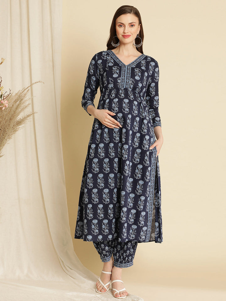 2pc. Maternity Cotton Kurta Set