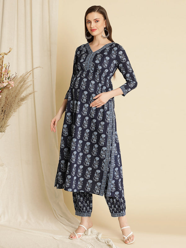 2pc. Maternity Cotton Kurta Set