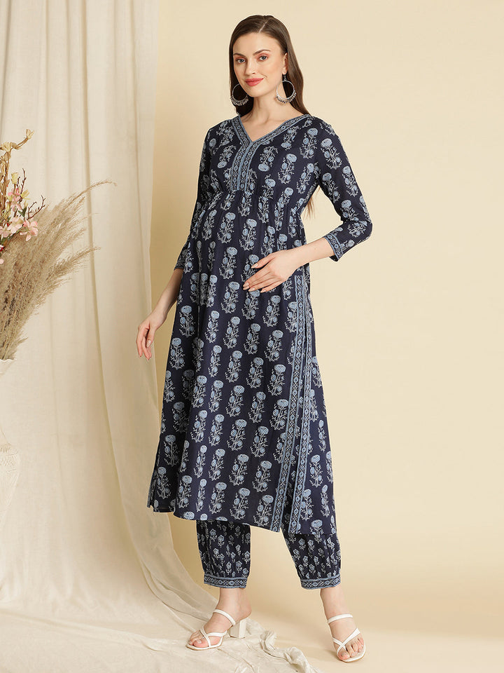 2pc. Maternity Cotton Kurta Set