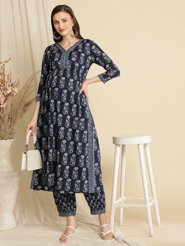 2pc. Maternity Cotton Kurta Set
