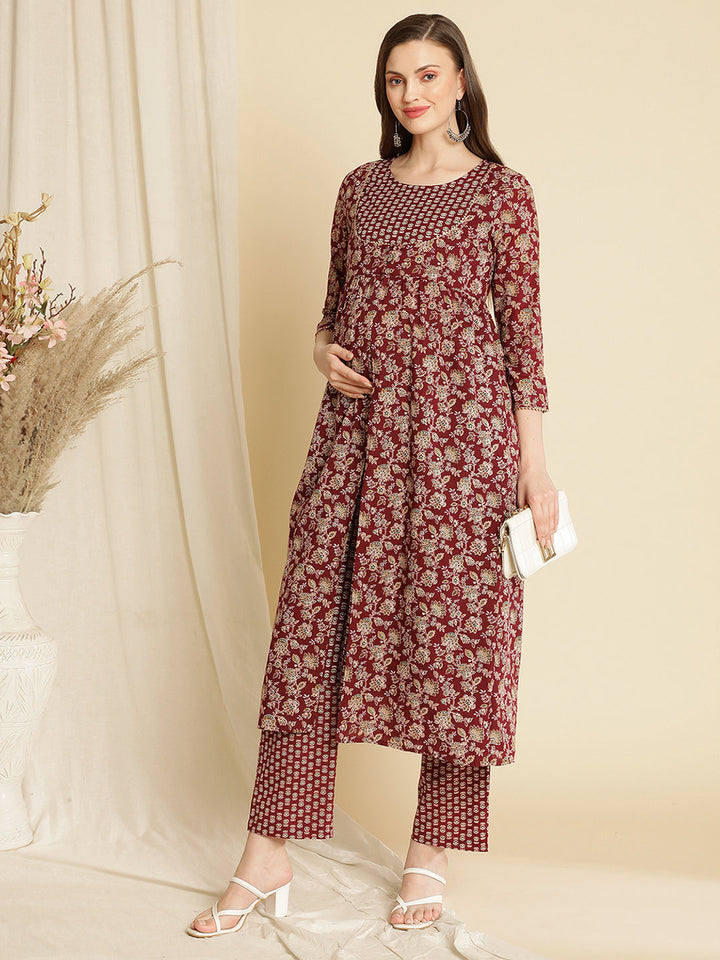 2pc. Maternity Cotton Kurta Set