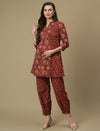 Maternity Cotton Kurti with Pants Matching Set