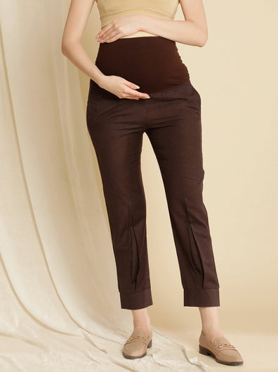 Maternity Formal Linen Trousers