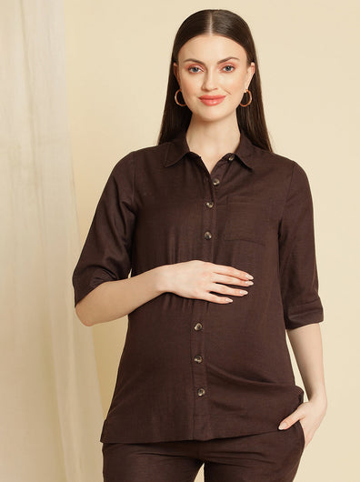 Maternity Cotton Linen Top
