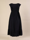 Maternity & Nursing Navy Blue Cotton Sleeveless Midi Dress